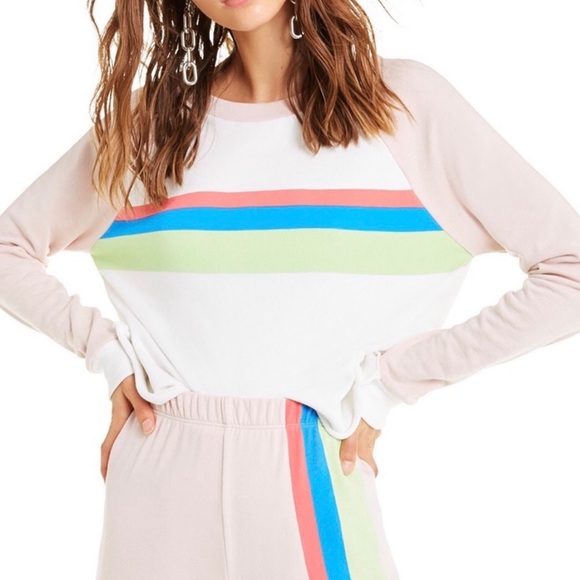 Wildfox Tops - NWT Wildfox Beach House Mellow Stripe Sweatshirt